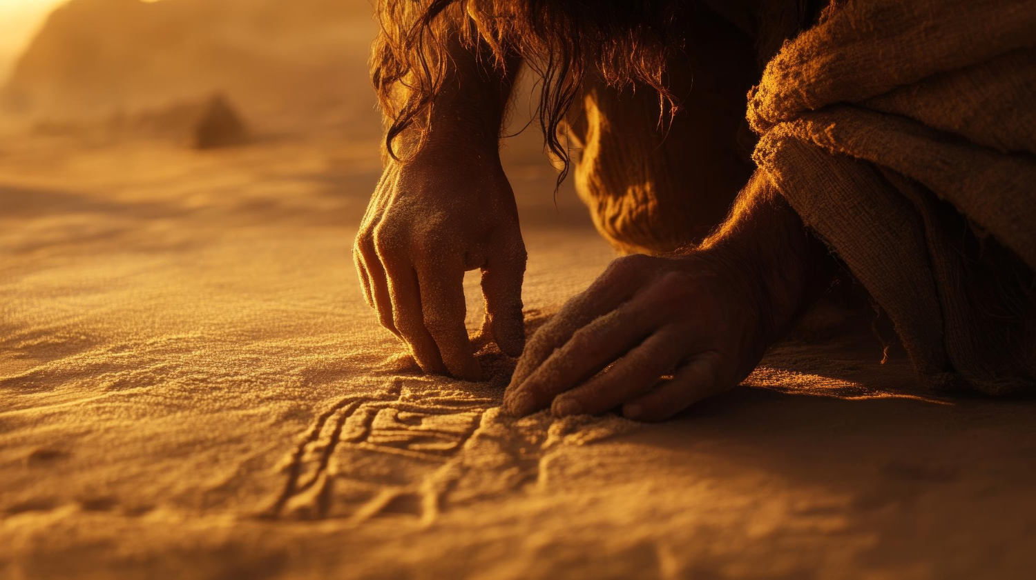 Why did Jesus write in the sand? – The Bible Timeline Project